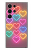 Le Balvo Samsung Galaxy S24 Ultra Uyumlu Neon Kalpler Baskılı Silikon Kılıf