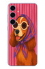 Le Balvo Samsung Galaxy S24 Plus Uyumlu Gözlüklü Köpek Baskılı Silikon Kılıf