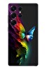 Le Balvo Samsung Galaxy S25 Ultra Uyumlu Gökkuşağı Kelebeği Baskılı Silikon Kılıf