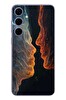 Le Balvo Samsung Galaxy S24 Plus Uyumlu Kavuşan Çizgiler Baskılı Silikon Kılıf
