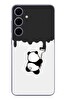 Le Balvo Samsung Galaxy S24 Plus Uyumlu Boyacı Panda Baskılı Silikon Kılıf