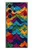 Le Balvo Samsung Galaxy S24 Ultra Uyumlu Renkli Örgüler Baskılı Silikon Kılıf