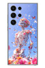 Le Balvo Samsung Galaxy S24 Ultra Uyumlu İskelet Çiçekleri Baskılı Silikon Kılıf