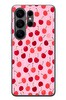 Le Balvo Samsung Galaxy S26 Ultra Uyumlu Pembe Kirazlar Baskılı Silikon Kılıf