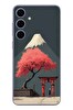 Le Balvo Samsung Galaxy S24 Plus Uyumlu Fuji Dağı Baskılı Silikon Kılıf