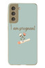 Le Balvo Samsung Galaxy S21 FE Uyumlu I'm Pregnant Baskılı Silikon Kılıf