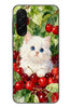 Le Balvo Samsung Galaxy A26 Uyumlu Kirazlı Kedi Baskılı Silikon Kılıf