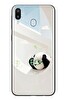 Le Balvo Samsung Galaxy M31 Uyumlu Gözlüklü Panda Baskılı Silikon Kılıf