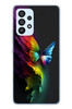 Le Balvo Samsung Galaxy A53 Uyumlu Gökkuşağı Kelebeği Baskılı Silikon Kılıf