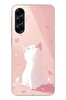 Le Balvo Samsung Galaxy A56 Uyumlu Minnoş Kedi Baskılı Silikon Kılıf