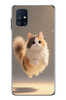 Le Balvo Samsung Galaxy M51 Uyumlu Zıplayan Kedi Baskılı Silikon Kılıf