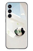 Le Balvo Samsung Galaxy S23 Uyumlu Gözlüklü Panda Baskılı Silikon Kılıf