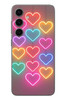 Le Balvo Samsung Galaxy S24 Uyumlu Neon Kalpler Baskılı Silikon Kılıf