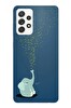 Le Balvo Samsung Galaxy A52 Uyumlu Uyuyan Fil Baskılı Silikon Kılıf