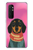 Le Balvo Xiaomi Mi 10 Lite Uyumlu Sevimli Siyah Köpek Baskılı Silikon Kılıf