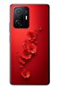 Le Balvo Xiaomi Mi 11 T-11 T Pro Uyumlu Kırmızı Kardelenler Baskılı Silikon Kılıf