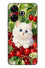 Le Balvo Redmi 13 Uyumlu Kirazlı Kedi Baskılı Silikon Kılıf