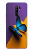 Le Balvo Redmi 9 Uyumlu Mavi Kelebek Baskılı Silikon Kılıf