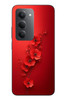 Le Balvo Redmi 15 Uyumlu Kırmızı Kardelenler Baskılı Silikon Kılıf