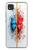Le Balvo Redmi 9C Uyumlu Kırmızı Mavi Kelebek Baskılı Silikon Kılıf