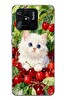 Le Balvo Redmi 10C Uyumlu Kirazlı Kedi Baskılı Silikon Kılıf