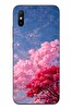 Le Balvo Redmi 9A Uyumlu Kırmızı Pembe Ağaçlar Baskılı Silikon Kılıf