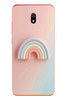 Le Balvo Redmi 8A Uyumlu Gökkuşağı Pastel Baskılı Silikon Kılıf