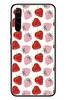 Le Balvo Redmi Note 8 Uyumlu Kırmızı Pembe Çilekler Baskılı Silikon Kılıf