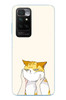 Le Balvo Redmi 10 2022 Uyumlu Sarı Kedi Yanakları Baskılı Silikon Kılıf