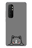 Le Balvo Xiaomi Mi 10 Lite Uyumlu Uyuyan Kedi Baskılı Silikon Kılıf