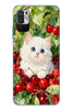 Le Balvo Redmi Note 10 5G Uyumlu Kirazlı Kedi Baskılı Silikon Kılıf