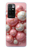 Le Balvo Redmi 10 2022 Uyumlu Pembe Beyaz Kırık Toplar Baskılı Silikon Kılıf