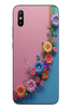 Le Balvo Redmi 9A Uyumlu Pembe Mavi Sarmaşık Baskılı Silikon Kılıf