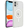 Başkenttekno iPhone 11 Kılıf Kamera Korumalı Kablosuz Şarj Özellikli Sararmaz Sert PC Porto Kapak