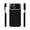 Başkenttekno iPhone 15 Uyumlu Magsafe Destekli iPhone 18 Pro Max Görünümlü Karbon Fiber Görünümlü Dokulu Nexel Siyah 