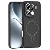 Başkenttekno Oppo Find X9 Pro Uyumlu MagSafe Özellikli Elio Kamera Korumalı Sert Kapak Kılıf Siyah 