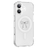 Başkenttekno iPhone 17 Premium Kristal Taş İşlemeli MagSafe Özellikli Darbe Emici Mova Telefon Kılıfı Şeffaf