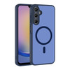 Başkenttekno Samsung Galaxy A14 Uyumlu Kılıf Mat Magsafe Şarj Hassas Butonlu Yumuşak Kenarlı Premium Kapak Lacivert 