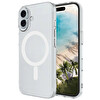 Başkenttekno iPhone 16 Plus Kılıf Magsafe Şarj Özellikli Şeffaf Tek Kamera Çerçeveli Porto Kapak Şeffaf