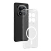 Başkenttekno Xiaomi Redmi Note 15 Pro Uyumlu Kamera Korumalı MagSafe Şarj Şeffaf Sararmaz London Sert Plastik Şeffaf