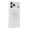 Başkenttekno iPhone 18 Pro Premium Kristal Taş İşlemeli MagSafe Özellikli Darbe Emici Mova Telefon Kılıfı Şeffaf