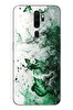 Le Balvo Oppo A5 2020 Uyumlu Yeşil Beyaz Dalgalar Baskılı Silikon Kılıf