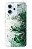 Le Balvo Oppo Reno 14F Uyumlu Yeşil Beyaz Dalgalar Baskılı Silikon Kılıf