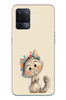 Le Balvo Oppo Reno 5 Lite Uyumlu Sevimli Çiçekli Kedi Baskılı Silikon Kılıf