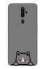 Le Balvo Oppo A5 2020 Uyumlu Uyuyan Kedi Baskılı Silikon Kılıf