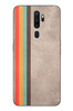 Le Balvo Oppo A5 2020 Uyumlu Retro Gökkuşağı Baskılı Silikon Kılıf