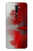 Le Balvo Oppo A5 2020 Uyumlu Sonbahar Gölü Baskılı Silikon Kılıf