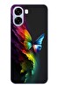 Le Balvo Oppo A6t - A6X Uyumlu Gökkuşağı Kelebeği Baskılı Silikon Kılıf