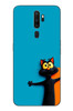 Le Balvo Oppo A5 2020 Uyumlu Kedi Uyarısı Baskılı Silikon Kılıf
