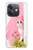 Le Balvo Oppo A3 Uyumlu Pembeli Kedi Baskılı Silikon Kılıf